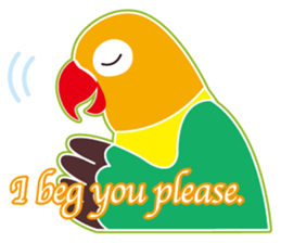Lovebird of a condition eyed21 sticker #13020328