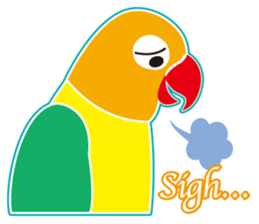 Lovebird of a condition eyed21 sticker #13020329