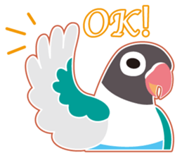 Lovebird of a condition eyed21 sticker #13020330