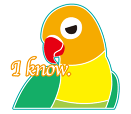 Lovebird of a condition eyed21 sticker #13020334