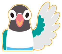 Lovebird of a condition eyed21 sticker #13020342