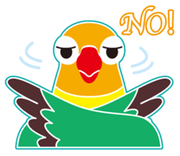 Lovebird of a condition eyed21 sticker #13020345