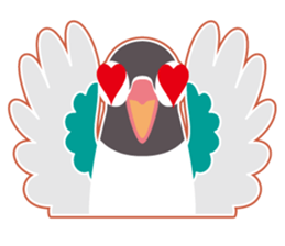 Lovebird of a condition eyed21 sticker #13020346