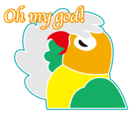 Lovebird of a condition eyed21 sticker #13020356