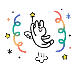 Moderately harsh rabbit sticker #13021469