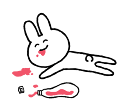 Moderately harsh rabbit sticker #13021472