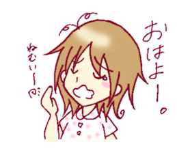 A sharp tongue but cute girl Sticker sticker #13021947