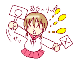 A sharp tongue but cute girl Sticker sticker #13021959