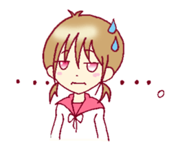 A sharp tongue but cute girl Sticker sticker #13021964