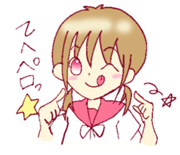 A sharp tongue but cute girl Sticker sticker #13021970