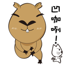 Hydrochoerus hydrochaeris 2 sticker #13022024