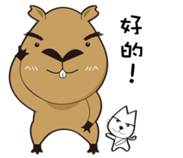 Hydrochoerus hydrochaeris 2 sticker #13022028