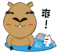 Hydrochoerus hydrochaeris 2 sticker #13022042