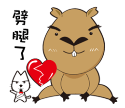 Hydrochoerus hydrochaeris 2 sticker #13022043