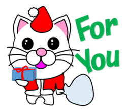 Cat of the year-end , New Year holidays sticker #13022574