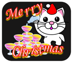 Cat of the year-end , New Year holidays sticker #13022576