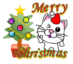 Cat of the year-end , New Year holidays sticker #13022577