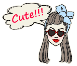 Nega Posi Girls in English sticker #13028301