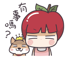 Winnie & Princess Apple sticker #13028503
