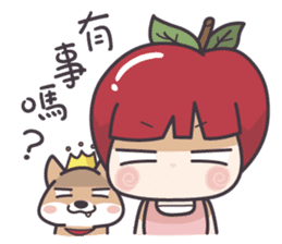 Winnie & Princess Apple sticker #13028503