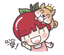 Winnie & Princess Apple sticker #13028506
