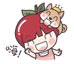 Winnie & Princess Apple sticker #13028506
