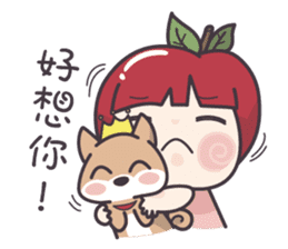 Winnie & Princess Apple sticker #13028508