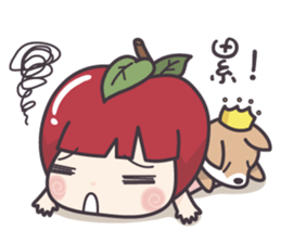 Winnie & Princess Apple sticker #13028512