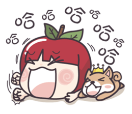 Winnie & Princess Apple sticker #13028515