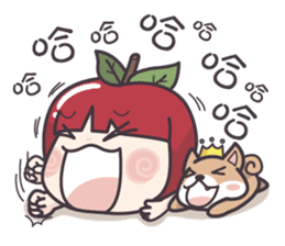 Winnie & Princess Apple sticker #13028515