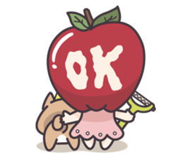 Winnie & Princess Apple sticker #13028518