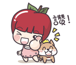 Winnie & Princess Apple sticker #13028521