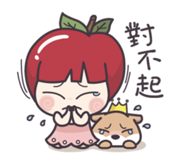 Winnie & Princess Apple sticker #13028525