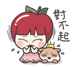 Winnie & Princess Apple sticker #13028525
