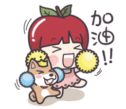 Winnie & Princess Apple sticker #13028526