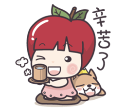 Winnie & Princess Apple sticker #13028527