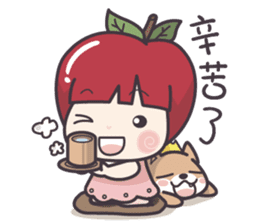 Winnie & Princess Apple sticker #13028527