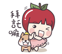 Winnie & Princess Apple sticker #13028528