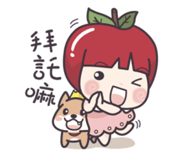 Winnie & Princess Apple sticker #13028528