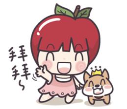 Winnie & Princess Apple sticker #13028531