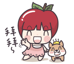 Winnie & Princess Apple sticker #13028531