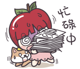 Winnie & Princess Apple sticker #13028532