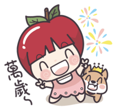 Winnie & Princess Apple sticker #13028534