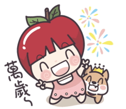 Winnie & Princess Apple sticker #13028534