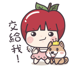 Winnie & Princess Apple sticker #13028540