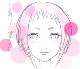 Stylish girl hair catalogue sticker sticker #13029303