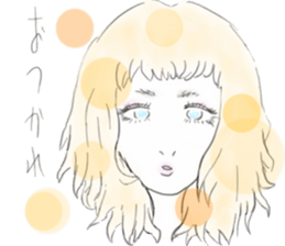 Stylish girl hair catalogue sticker sticker #13029304