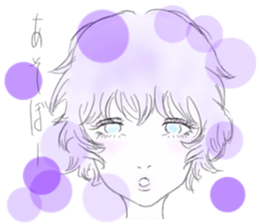 Stylish girl hair catalogue sticker sticker #13029320