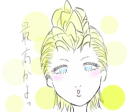 Stylish girl hair catalogue sticker sticker #13029326