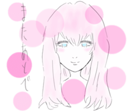 Stylish girl hair catalogue sticker sticker #13029327